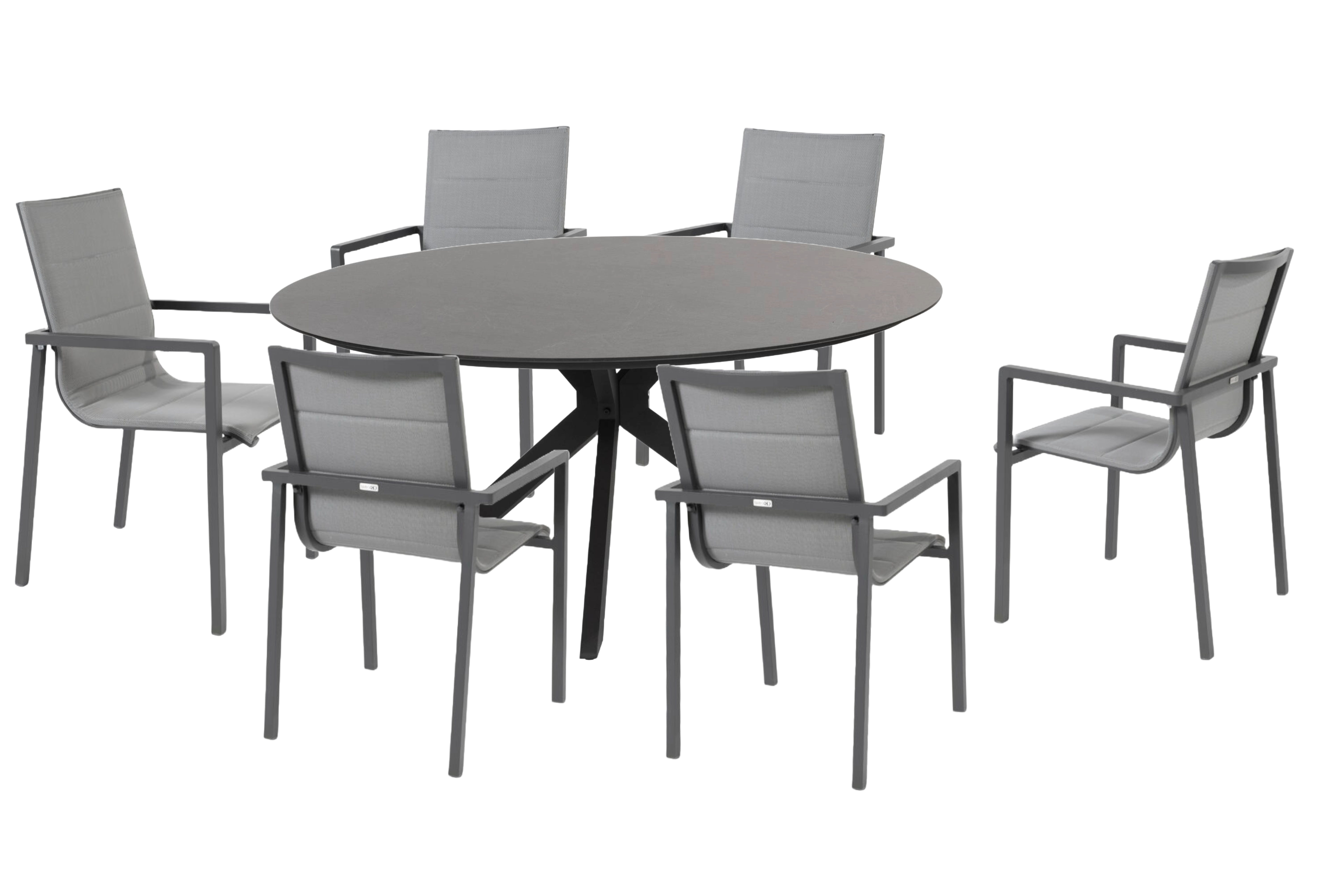  4 Seasons Locarno Table Hpl 160-anthra+ 6x Bari